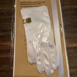 Stable White Satin Gloves - Fits All